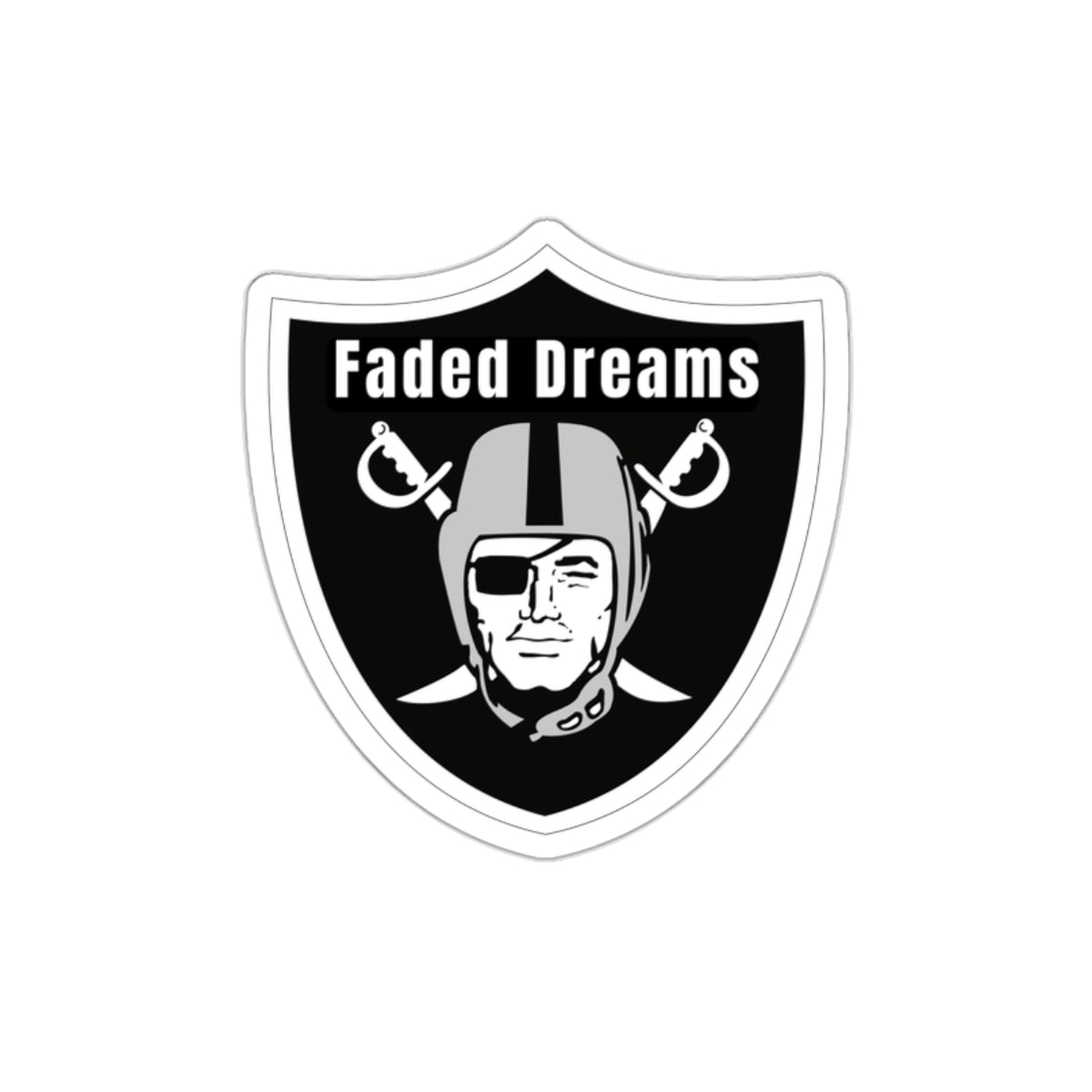 Faded Dreams Shield Sticker