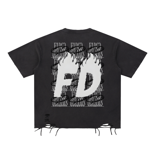 Faded Dreams "thrashed icon" distressed tee