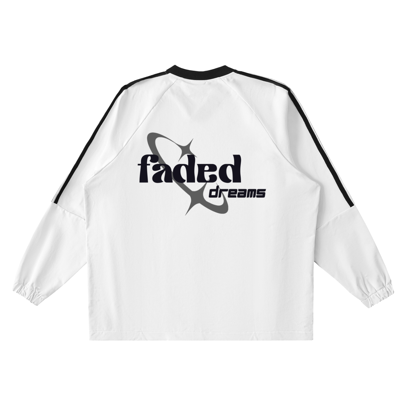 Faded Dreams V-neck Pullover white