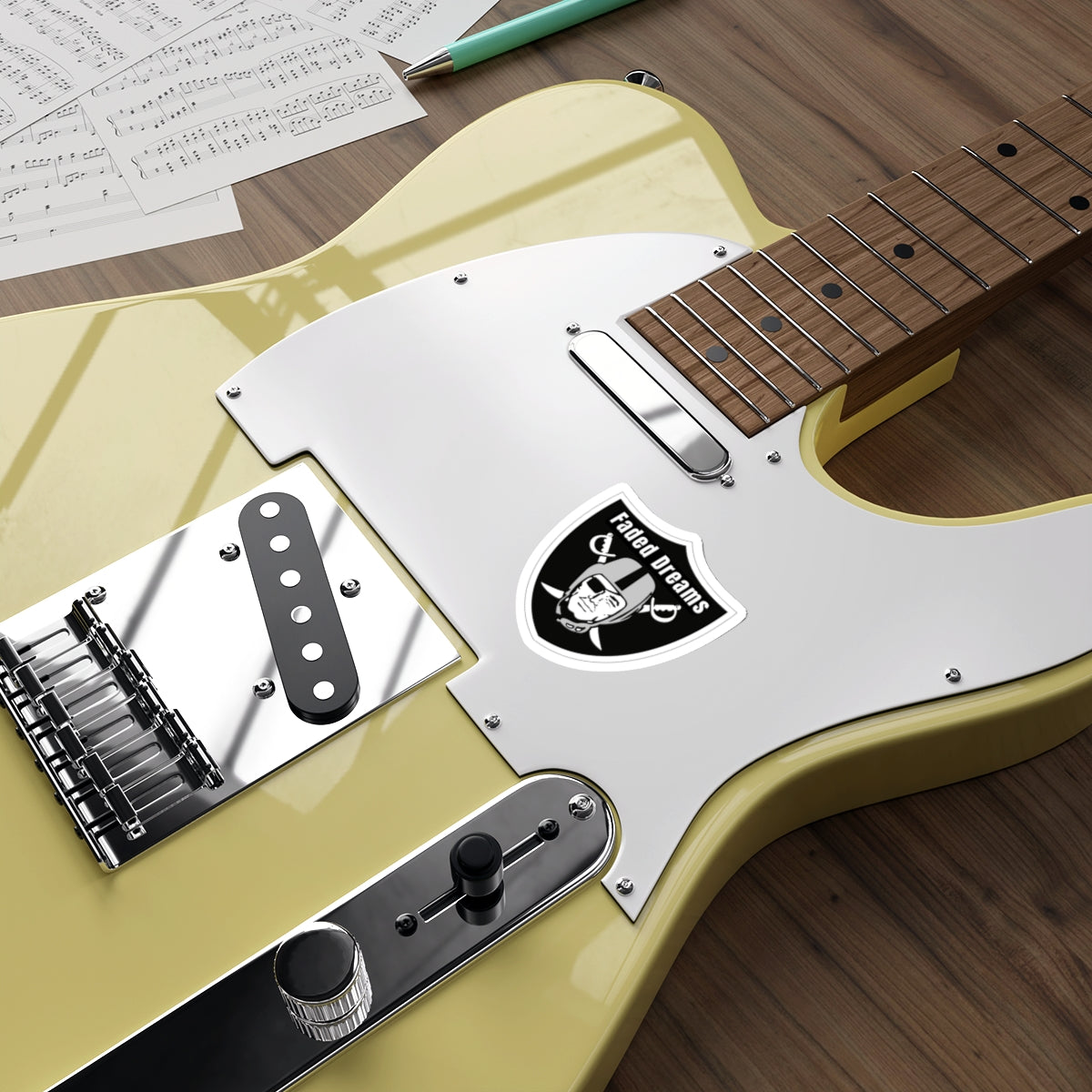 Faded Dreams Shield Sticker